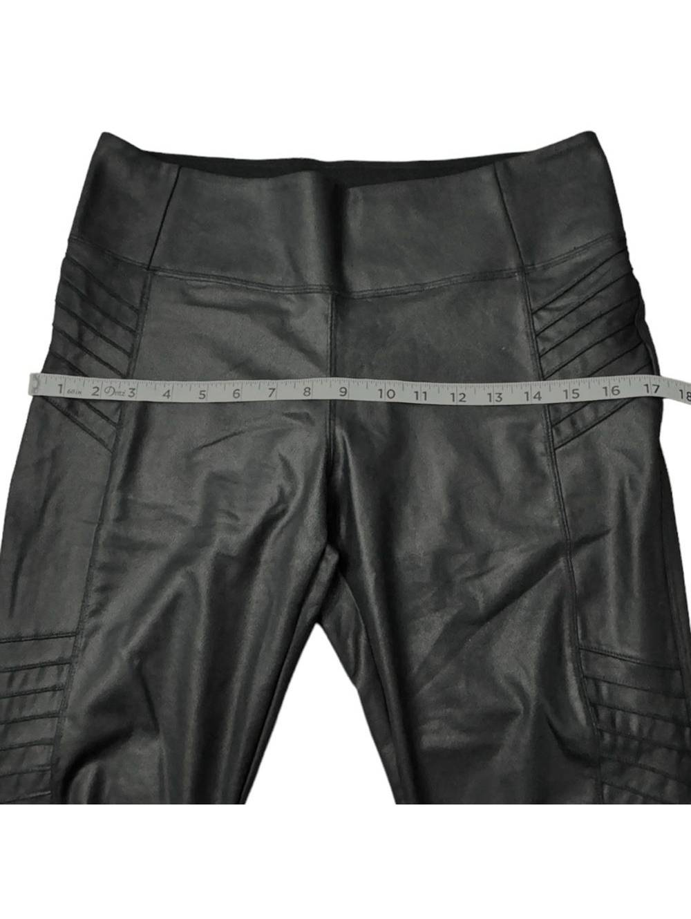 Athleta Delancey Moto Tight Black Zipper Ankle Activewear Athleisure Women’s L - Picture 4 of 12